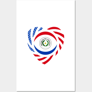 Paraguayan American Multinational Patriot Flag Series (Heart) Posters and Art